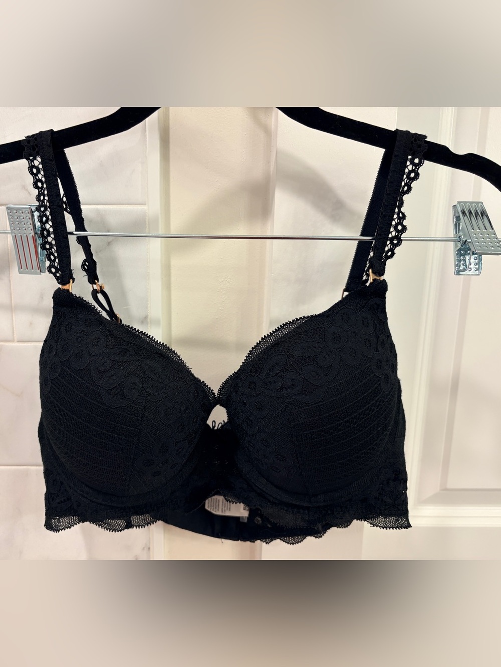 Aerie Lace Push-up Bra (Black, 36B)